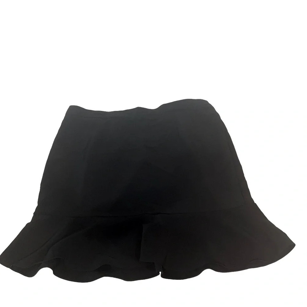 Jessica London Black Ruffle Trim A-Line Skirt Women’s Size 28W